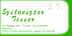 szilveszter tisser business card